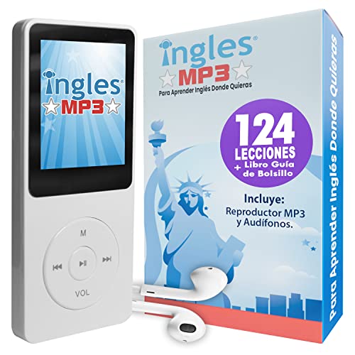 Curso de INGLES MP3, Aprende Ingles en 3 Meses, CURSO DE Ingles (Incluye reproductor mp3 compacto con 124 Lecciones + Libro Guía)
