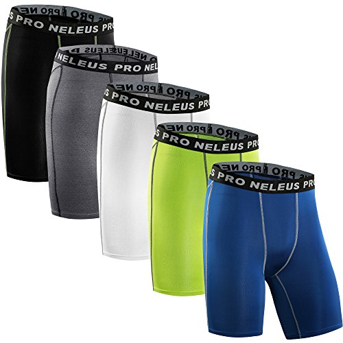 Neleus Men's 3 Pack Compression Short
