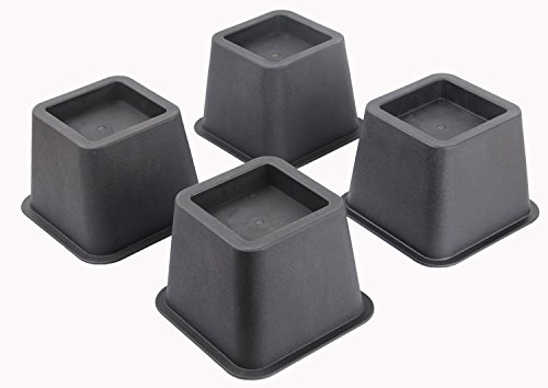 Book Cover Ryehaliligear 4-Pack 3 Inch Height Bed Risers, Furniture Riser Bed Riser and Bed Lifts,Helps You Storage Under The Bed