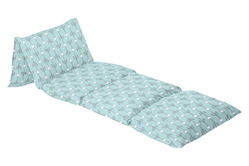Book Cover Sweet Jojo Designs Turquoise Blue and Grey Arrow Kids Teen Floor Pillow Case Lounger Cushion Cover (Pillows Not Included)
