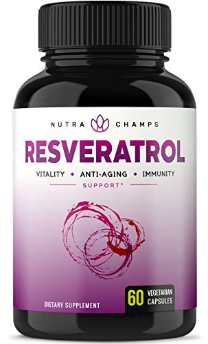 Resveratrol Supplement 1200mg - Extra Strength Formula for Maximum Anti Aging, Immune & Heart Health - 60 Vegan Capsules with Trans-Resveratrol, Green Tea Leaf, Acai Berry & Grape Seed Extract