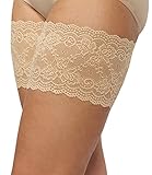 Bandelettes Original Patented Elastic Anti-Chafing Thigh Bands - Onyx Beige Size B (Medium)
