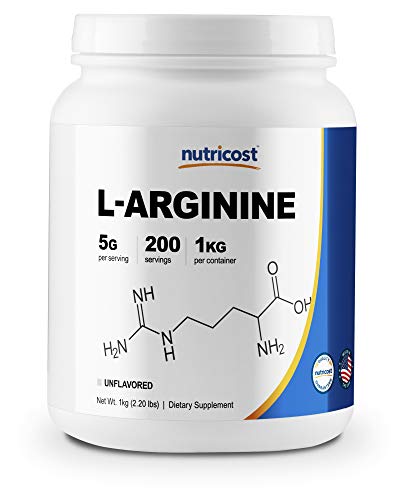 Nutricost L-Arginine Powder 1KG - Pure L-Arginine, 5g Per Serving