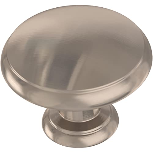 Franklin Brass Round Ringed Kitchen Cabinet Knobs or Drawer Knobs 1-1/4" (32mm), 25-Pack Satin Nickel Cabinet Hardware P35597K-SN-B1