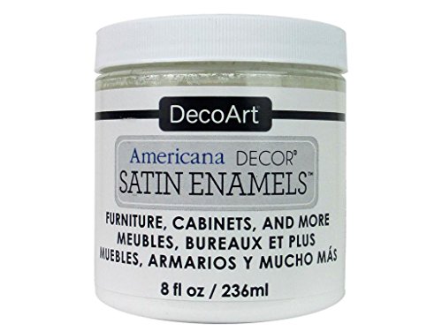 Americana DÃ©cor Satin Enamels Bottle Paint, Acrylic, Pure White, 7 x 7 x 8 cm