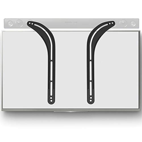 WALI Universal Sound Bar Mount Bracket for Mounting Above or Under TV, Fits 32 to 70 inch TVs, 33 lbs. Weight Capacity (SBR201), Black