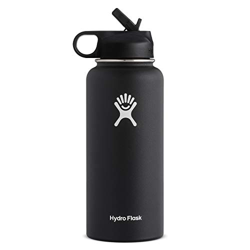 Book Cover Hydro Flask Wide Mouth Water Bottle, Straw Lid - Multiple Sizes & Colors