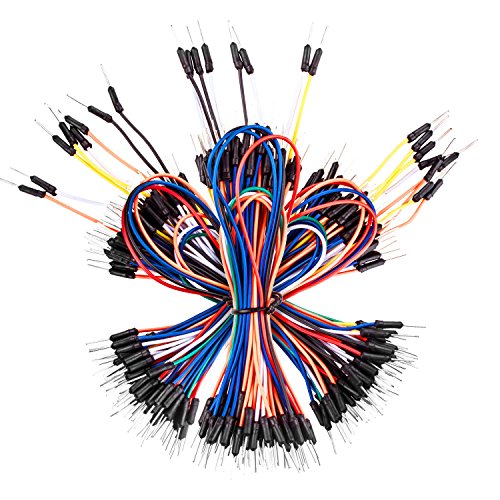 Smraza Breadboard Jumper Wires 195pcs Multicolored Dupont Wire Male to Male Jumper Wires Ribbon Cables Kit for Arduino Breadboard and Circuit Board