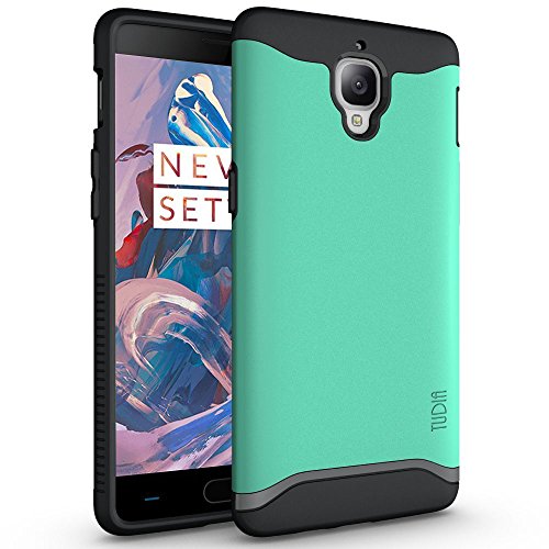 Book Cover OnePlus 3T / OnePlus 3 Case, TUDIA Slim-Fit Heavy Duty [Merge] Extreme Protection/Rugged but Slim Dual Layer Case for OnePlus 3T, OnePlus 3 (Mint)