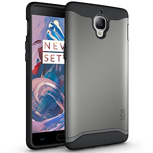 Book Cover TUDIA OnePlus 3T / OnePlus 3 Case, Slim-Fit Heavy Duty [Merge] Extreme Protection/Rugged but Slim Dual Layer Case for OnePlus 3T, OnePlus 3 (Metallic Slate)