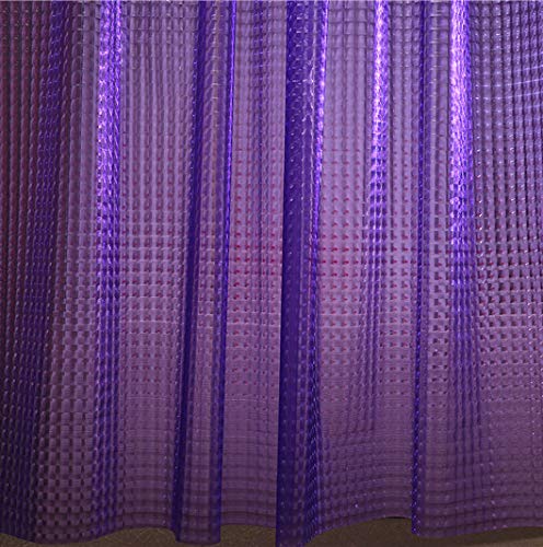 Book Cover Adwaita 3D Crystal Pattern Mildew Free EVA Bathroom Shower Curtain Liner-Eco Friendly, No Mildew, No Odors, No Chemicals(Purple)