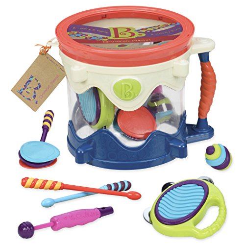 B. toys – Drumroll Please – 7 Musical Instruments Toy Drum Kit - Musical Toys for Kids 18 months + (7-Pcs)