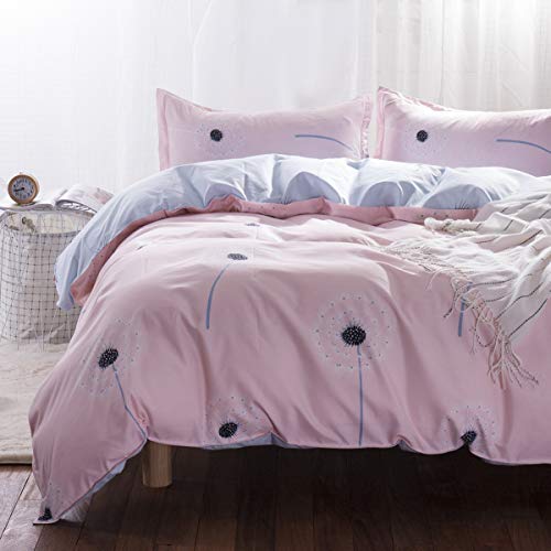 Book Cover Uozzi Bedding Queen Duvet Cover Set Pink Floral 3 Pieces (1 Adult Duvet Cover +2 Pillow Shams) 800 - TC Luxury Hypoallergenic Girls Women Comforter Cover with Zipper & Ties for Luxury Guest Room Deco