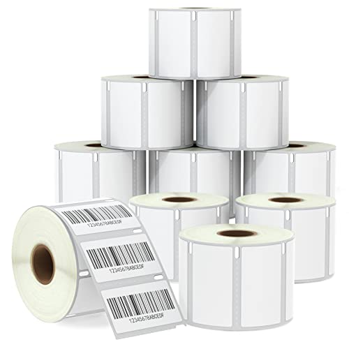 BETCKEY - Compatible DYMO 30334 (2-1/4" x 1-1/4") Multipurpose Barcode/FNSKU Labels, Perforated, Compatible with DYMO Labelwriter 450, 4XL, Rollo & Zebra Desktop Printers [10 Rolls/10000 Labels]