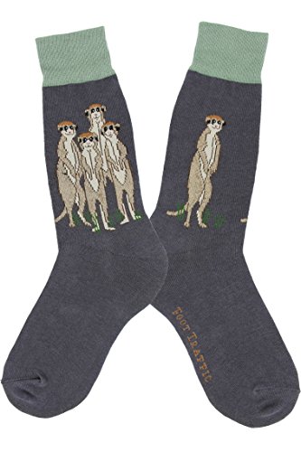 Foot Traffic Men's Novelty Socks, Funny Animal-Themed Dress Socks, Sizes 7â€“12 - -