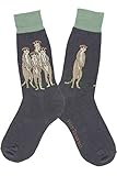 Foot Traffic Men's Novelty Animal Socks, Funny Socks for Animal Lovers, Sizes 7–11, Meercat