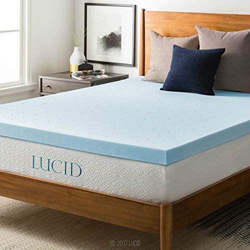 LUCID 3-inch Ventilated Gel Memory Foam Mattress Topper - Twin