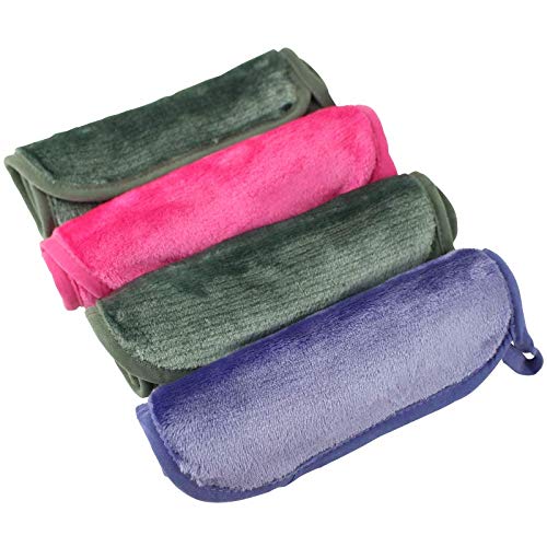 Best Makeup Remover Cloth - Microfiber Towel For Facial & Eye Make Up Removal - For Sensitive Skin, Face & Body - Wipes Off Waterproof Mascara - Super Soft, Perfect Size - 4 Cloths Set