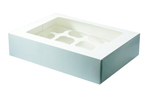 The Baker Shop 5 x 12-Hole White Cupcake Window Box