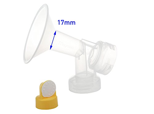 Une unité de téterelle avec vanne et membrane pour les tire-lait Medela ; Fabriqué par Maymom (17mm)