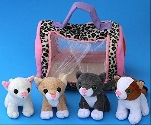 Cat Carrier With 4 Meowing Kittens