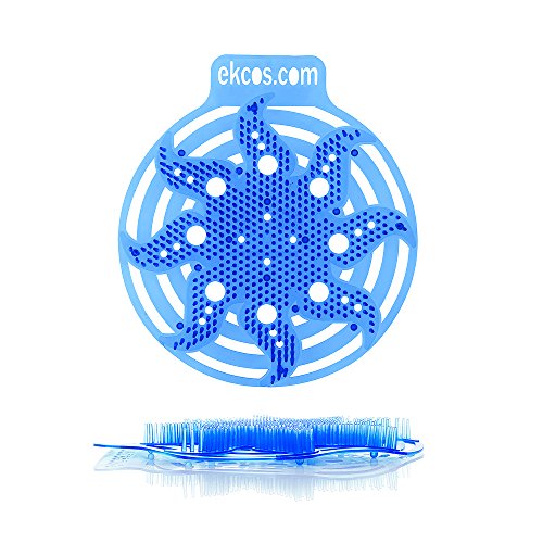 Diversey Power Screen PWR-3B-10 Diversey 30 Day Premium Anti-Splash Urinal Screen and Deodorizer - Fits Most Top Urinal Brands, 8" x 7" Blue/Fresh (10 Pack)