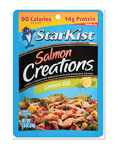 Book Cover StarKist Salmon Creations Pouches, Lemon Dill, 2.6 Ounce (Pack of 12)