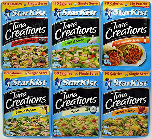 Book Cover Starkist Tuna Creations Variety Pack, 2.6-Ounce Pouch, 6 Flavors, 1 Pouch of Each Flavor, 6 Pouches Total
