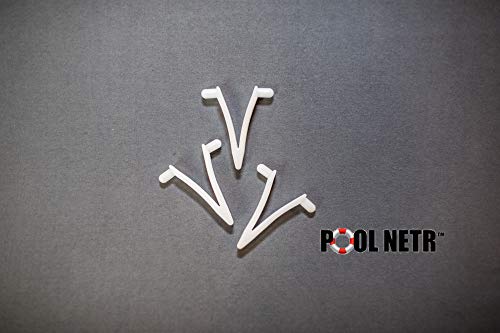 Pool Netr CLPW-002 Replacement Butterfly Clips, Small, White