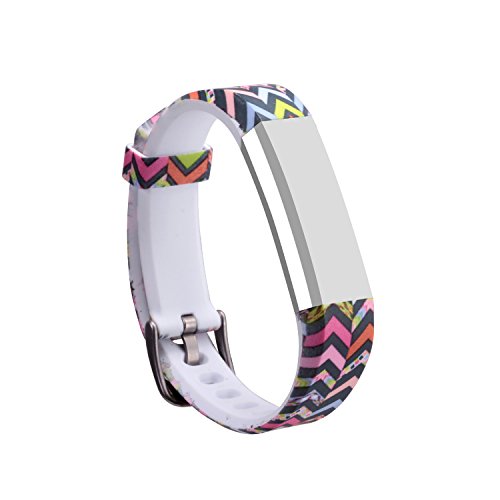 I-SMILE Newest Replacement Wristband with Secure Clasps for Fitbit Alta Only(No Tracker, Replacement Bands Only) (Color Stripe)