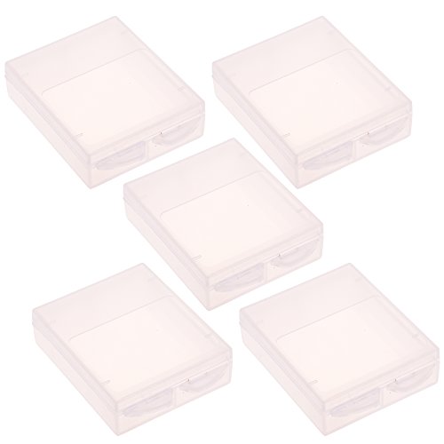 Cosmos Â® Pack of 5 Clear Color Plastic Protective Storage Case Boxes Holder for Gopro Hero 4 Battery, AHDBT-401