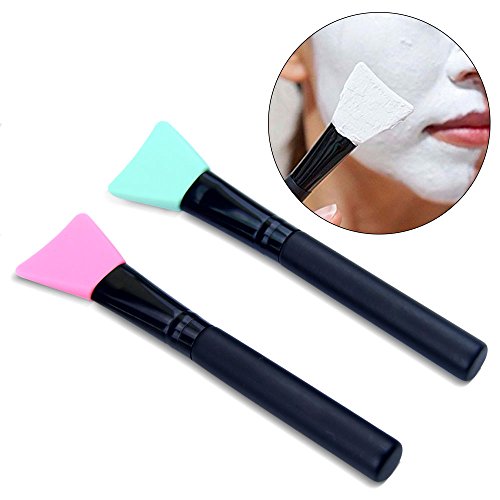 Book Cover Mask Applicator Brush,Silicone Facial Applicator Hairless Silicone Brush 2 Pcs