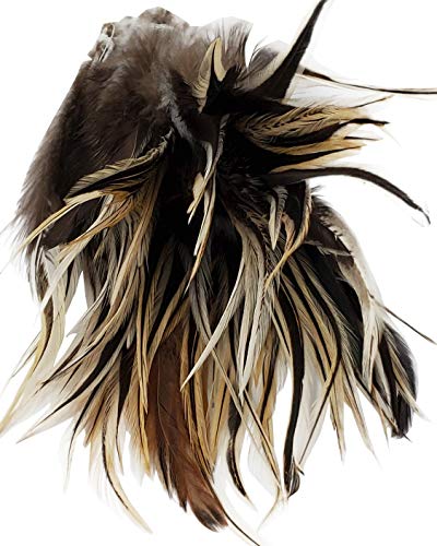 Creative Angler Saddle Hackle Fly Tying Materials - Natural Feathers for Wet Flies, Rooster Feathers, Hair Feathers for Crafts, Fly Tying Kit - Small Feathers Combo Pack of Steelhead Colored Feathers