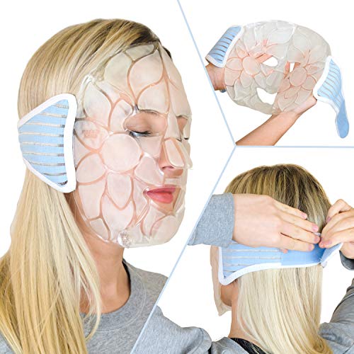 Face Ice Pack - Reusable Gel Face Masks for Cooling migraine Relief, Sinus Pain, depuffing Eyes and Cold Headache Relief. Facial Mask Covers Full Face (by Magic Gel)