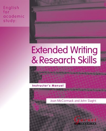 Extended Writing and Research Skills: Instructor's Manual (English for Academic Study) by Joan McCormack (2009-12-31)