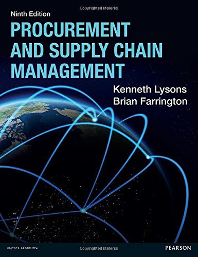 Procurement and Supply Chain Management by Dr Kenneth Lysons (2016-04-22)