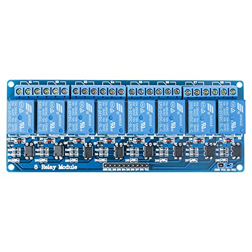 ELEGOO 8 Channel DC 5V Relay Module with Optocoupler for Arduino UNO R3 MEGA 2560 1280 DSP ARM PIC AVR STM32 Raspberry Pi