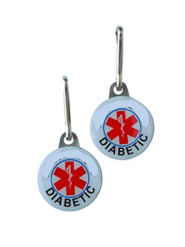 Medical Alert Tags for Diabetes- (2 PC Set)