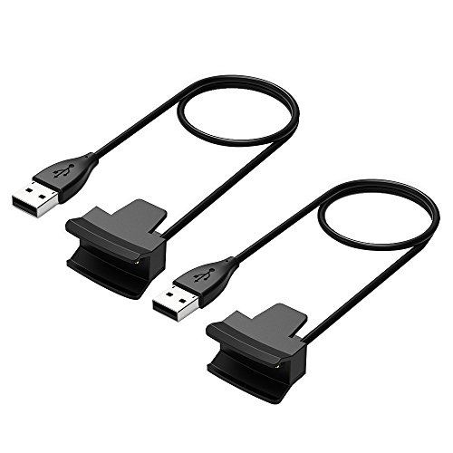 Book Cover Cablor 2PCS Charger for Fitbit Alta , 30cm Fitbit Alta Replacement USB Charging Cable for Fibit Alta Band Wireless, Quality Power Charging Cord (No reset button)