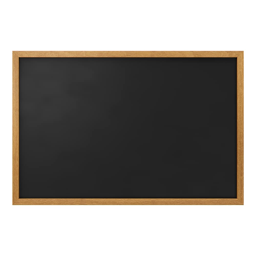 Rustic Wood Framed Magnetic Chalkboard Sign for Wall with Hanging Mounts and Non Porous Blackboard Surface Compatible with Liquid Chalk Markers - 24 x 36 Inches
