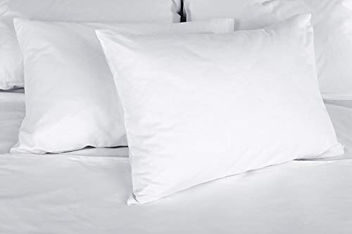Book Cover East Coast Bedding Down Pillows â€“ Set of 2 â€“ 100% Real White Down, Superior Hotel Quality Pillows for Side & Back Sleeping â€“ Ultra Soft, 550 Fill Power, Cotton Shell(Queen)