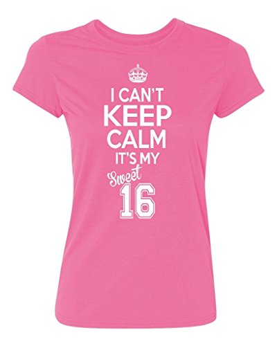 P&B Sweet Sixteen It's My Birthday! Women's T-Shirt, M, Azalea Pink