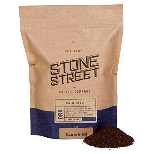 Book Cover Stone Street Coffee Cold Brew Reserve Colombian Single Origin Coarsely Ground Coffee - 1 lb. Bag - Dark Roast