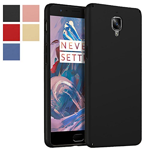 Book Cover OnePlus 3 Case, OnePlus 3T Case, MicroP Ultra Thin Lightweight Hard Case Cover for OnePlus 3 / Oneplus 3T (Black Hard Case)