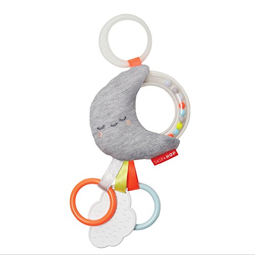 Book Cover Skip Hop Silver Lining Cloud Rattle Moon Stroller Toy, Multi
