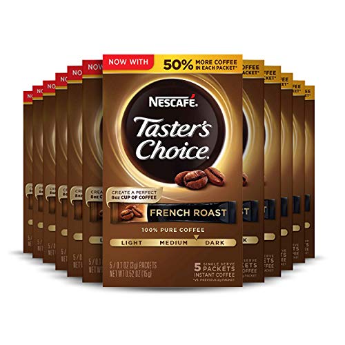 Book Cover Nescafe Taster's Choice Instant Coffee, French Roast (Pack of 12)