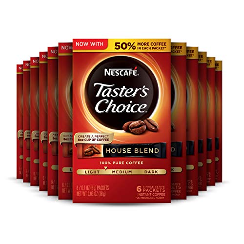 Book Cover Nescafe Taster's Choice Instant Coffee, House Blend (Pack of 12)