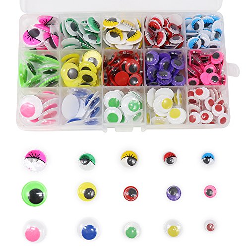 380pcs/bag 10-20mm without Self-adhesive wiggling toy eyes doll accessories