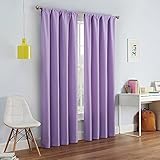 Eclipse Kendall Blackout Curtain, 95", Light Purple