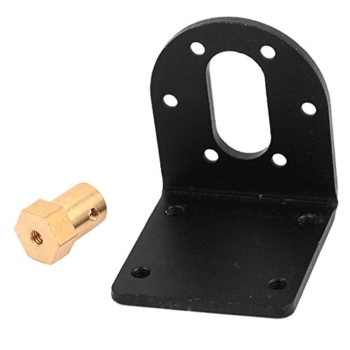 uxcell 37mm DC Geared Motor Mounting Bracket Holder w 6mm Hex Coupling